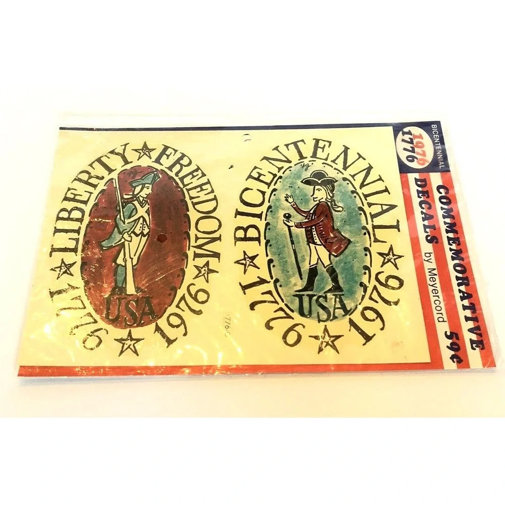 Meyercord Bicentennial Commemorative Decal 2 Packs Liberty Freedom 1776 1976 NEW